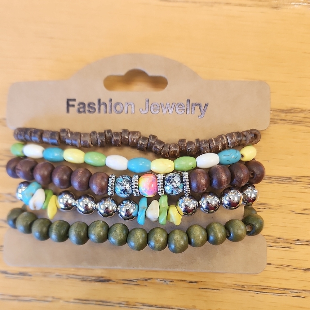 2 For $10 Colorful Beaded Bracelet Set